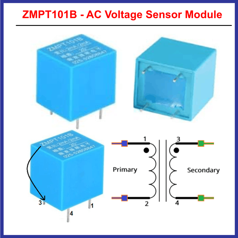ZMPT101B - AC Voltage Sensor Module 2 Single phase AC voltage transformer